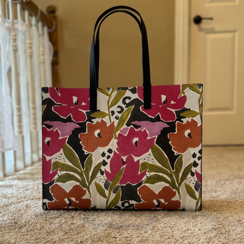 Ted Baker London Large Floral Tote, NWT!